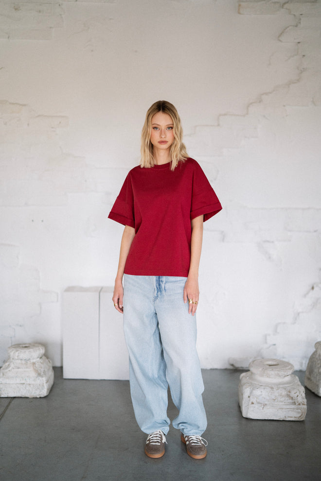 T-shirt CERISE bordowy