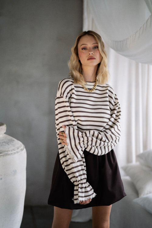 Longsleeve PALOMA brąz