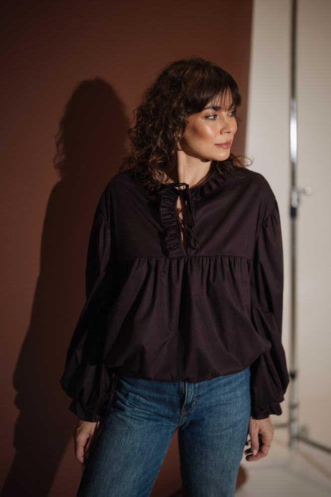 Koszula CLÉMENCE oberżyna